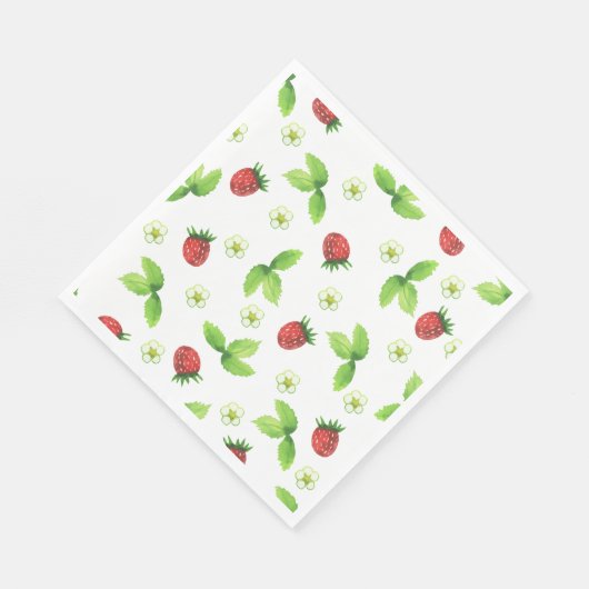 Picnic Borden - Aardbeien Servet (Hoek)