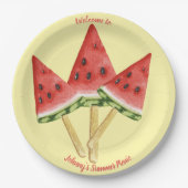 Picnic Borden - Water Melon Slices gepersonaliseer Papieren Bordje (Voorkant)