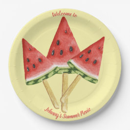 Picnic Borden - Water Melon Slices gepersonaliseer Papieren Bordje