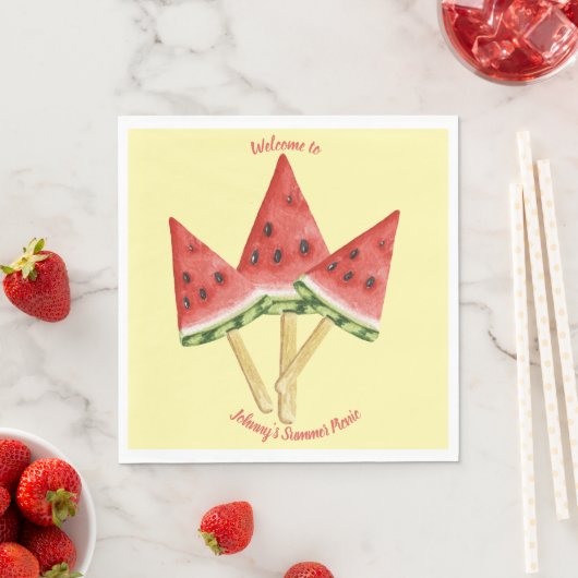Picnic Borden - Water Melon Slices gepersonaliseer Servet (Insitu)