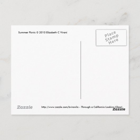 Picnic Briefkaart (Achterkant)