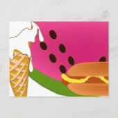 Picnic Briefkaart Party nodigt uit (Voorkant)