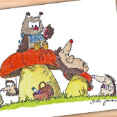 PICNIC-briefkaart van Nicole Janes Briefkaart