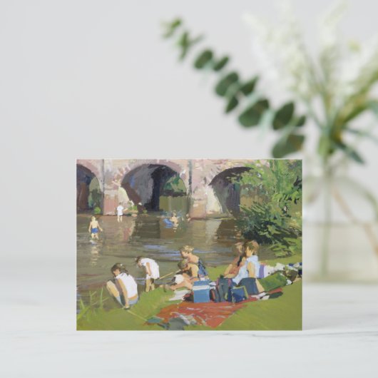 Picnic by the River Withypool Briefkaart (Staand voorkant)