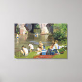 Picnic by the River Withypool Canvas Afdruk (Voorkant)