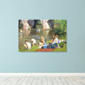Picnic by the River Withypool Canvas Afdruk (Insitu (Houten vloer))