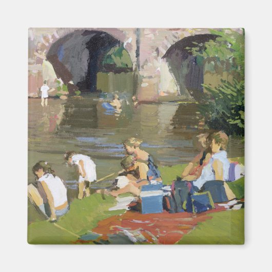 Picnic by the River Withypool Magneet (Voorkant)