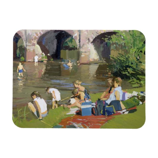 Picnic by the River Withypool Magneet (Horizontaal)