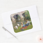 Picnic by the River Withypool Vierkante Sticker (Envelop)