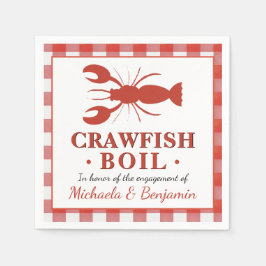 Picnic Crawfish Boil Lobster Party Verloving Red Servet
