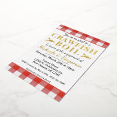 Picnic Crawfish Boil Seafood Party Verloving Folie Uitnodiging (Gedraaid)