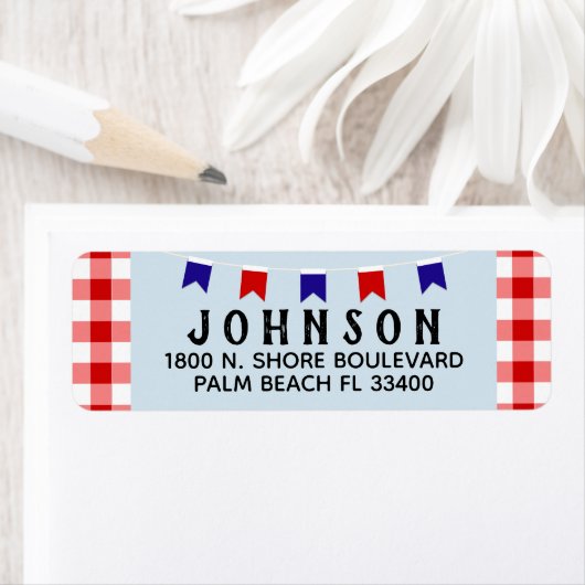 Picnic en banner | BBQ: Red White Blue Summer Etiket (Insitu)