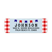 Picnic en banner | BBQ: Red White Blue Summer Etiket (Voorkant)