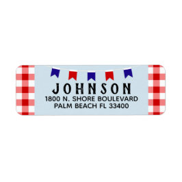 Picnic en banner | BBQ: Red White Blue Summer Etiket