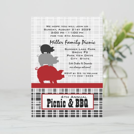 Picnic en BBQ Kaart (Staand voorkant)