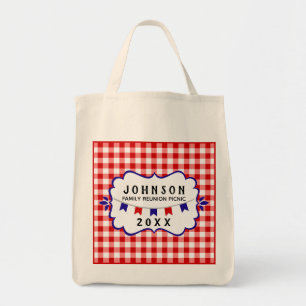Picnic Family Reunion Red White en Blue Tote Bag