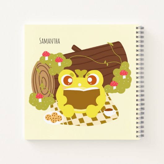 Picnic Frog leest een boek (Achterkant)
