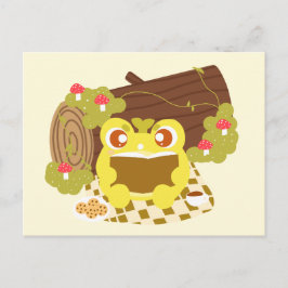 Picnic Frog leest een boek Briefkaart