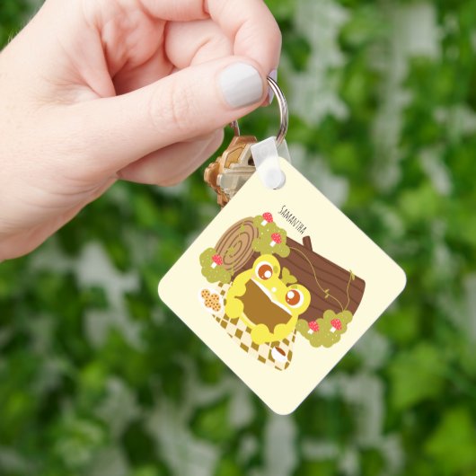 Picnic Frog leest een boek Sleutelhanger (Hand)