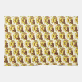 Picnic Frog leest een boek Theedoek