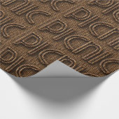 Picnic Funny Wicker Style Typografie Brown Cadeaupapier (Hoek)