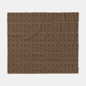 Picnic Funny Wicker Typography Brown Text Blanket Fleece Deken (Voorkant (Horizontaal))