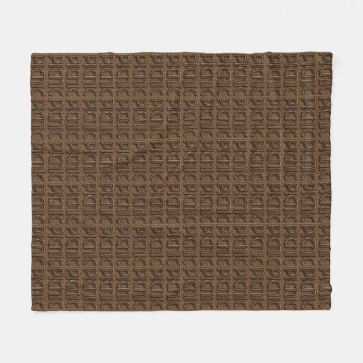 Picnic Funny Wicker Typography Brown Text Blanket Fleece Deken (Voorkant (Horizontaal))