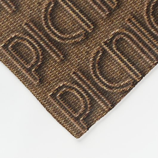 Picnic Funny Wicker Typography Brown Text Blanket Fleece Deken (Hoek)