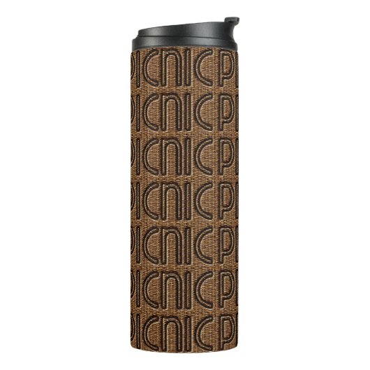 Picnic Funny Wicker Typography Brown Tumbler Thermosbeker (Gedraaid links)