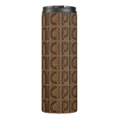 Picnic Funny Wicker Typography Brown Tumbler Thermosbeker (Achterkant)
