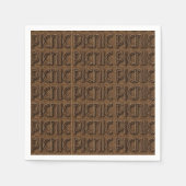 Picnic Funny Wicker Typography Paper Party Napkins Servet (Voorkant)