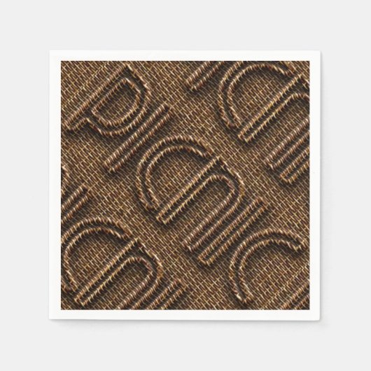 Picnic Funny Wicker Typography Paper Party Napkins Servetten (Voorkant)