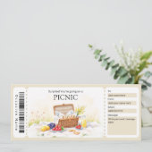 Picnic Gift Certificate Kaart (Staand voorkant)