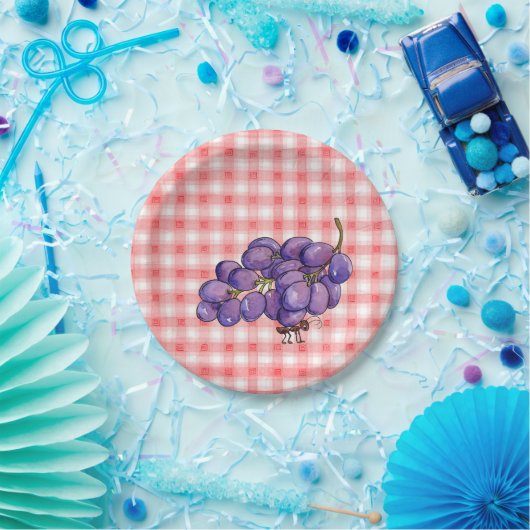 Picnic Grapes Papieren Bordje (Feest)