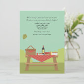 Picnic in de Park Invitation Kaart (Staand voorkant)
