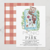 Picnic in het Baby shower van de Waterverf Park Kaart (Voorkant / Achterkant)