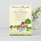 Picnic in het Park Birthday Party Kaart (Staand voorkant)