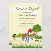 Picnic in het Park Birthday Party Kaart (Voorkant / Achterkant)