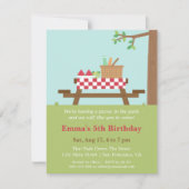 Picnic in het Park Birthday Party Kaart (Voorkant)