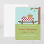 Picnic in het Park Birthday Party Kaart (Voorkant / Achterkant)