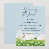 Picnic in het Park Birthday Party Kaart (Voorkant / Achterkant)