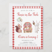 Picnic in het Park Child Birthday Party Kaart (Voorkant)