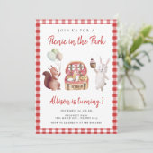 Picnic in het Park Child Birthday Party Kaart (Staand voorkant)