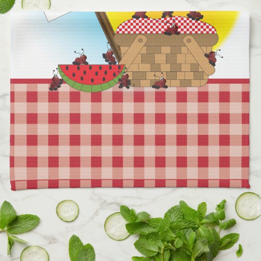 Picnic in het park | Gepersonaliseerd Theedoek (Gevouwen)