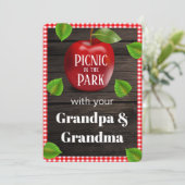 Picnic in Park afspeeldatum uitnodigt Kaart (Staand voorkant)