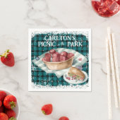 Picnic in Park Green Pset Boys Birthday Servet (Insitu)