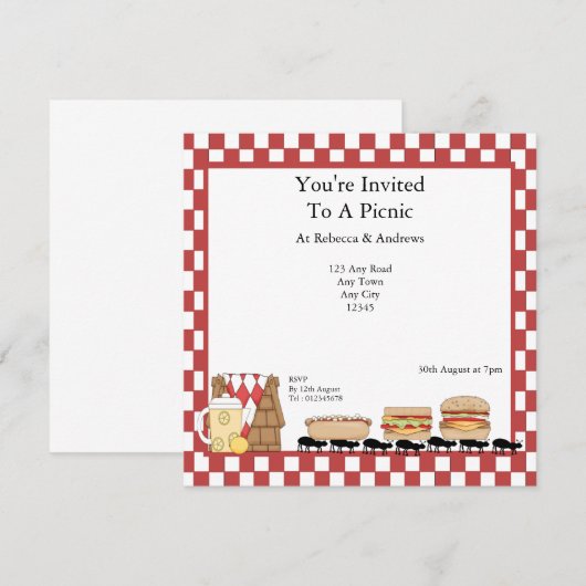 Picnic Kaart (Voorkant / Achterkant)