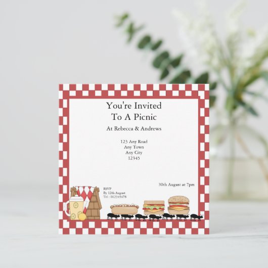 Picnic Kaart (Staand voorkant)