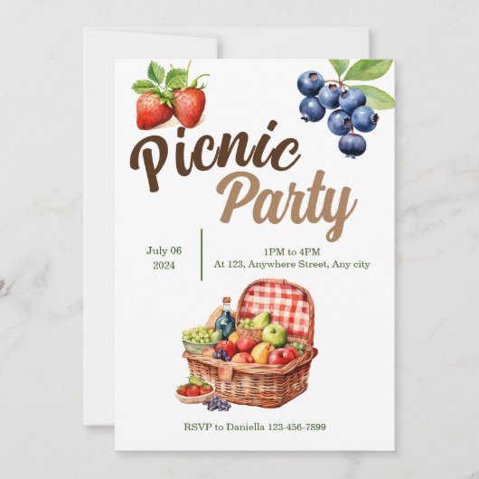 Picnic Kaart (Voorkant)