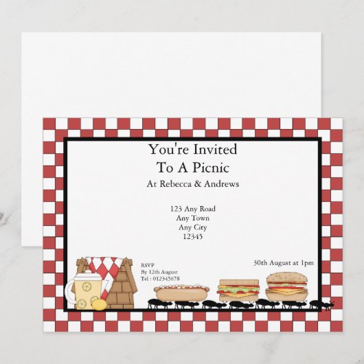 Picnic Kaart (Voorkant / Achterkant)